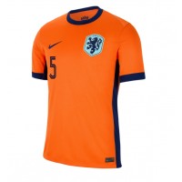Camisa de time de futebol Holanda Nathan Ake #5 Replicas 1º Equipamento Europeu 2024 Manga Curta